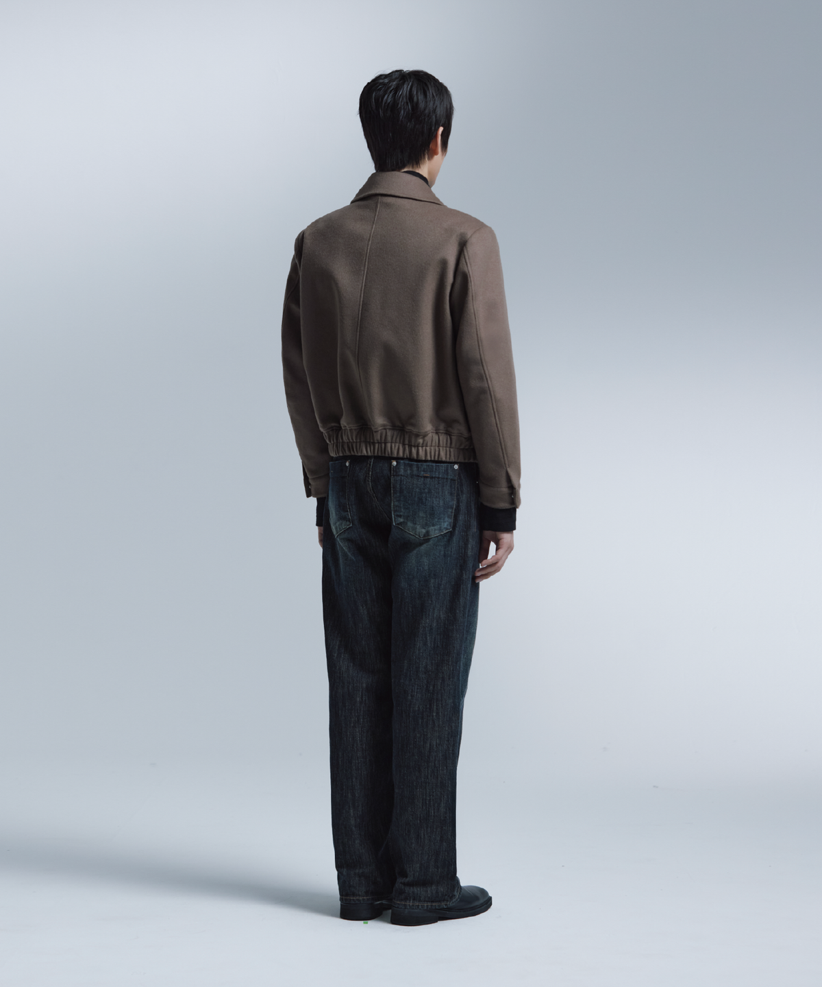 넌블랭크(NONBLANK) [넌블랭크x삭형] 캐시미어 블렌드 블루종_CAMEL BROWN