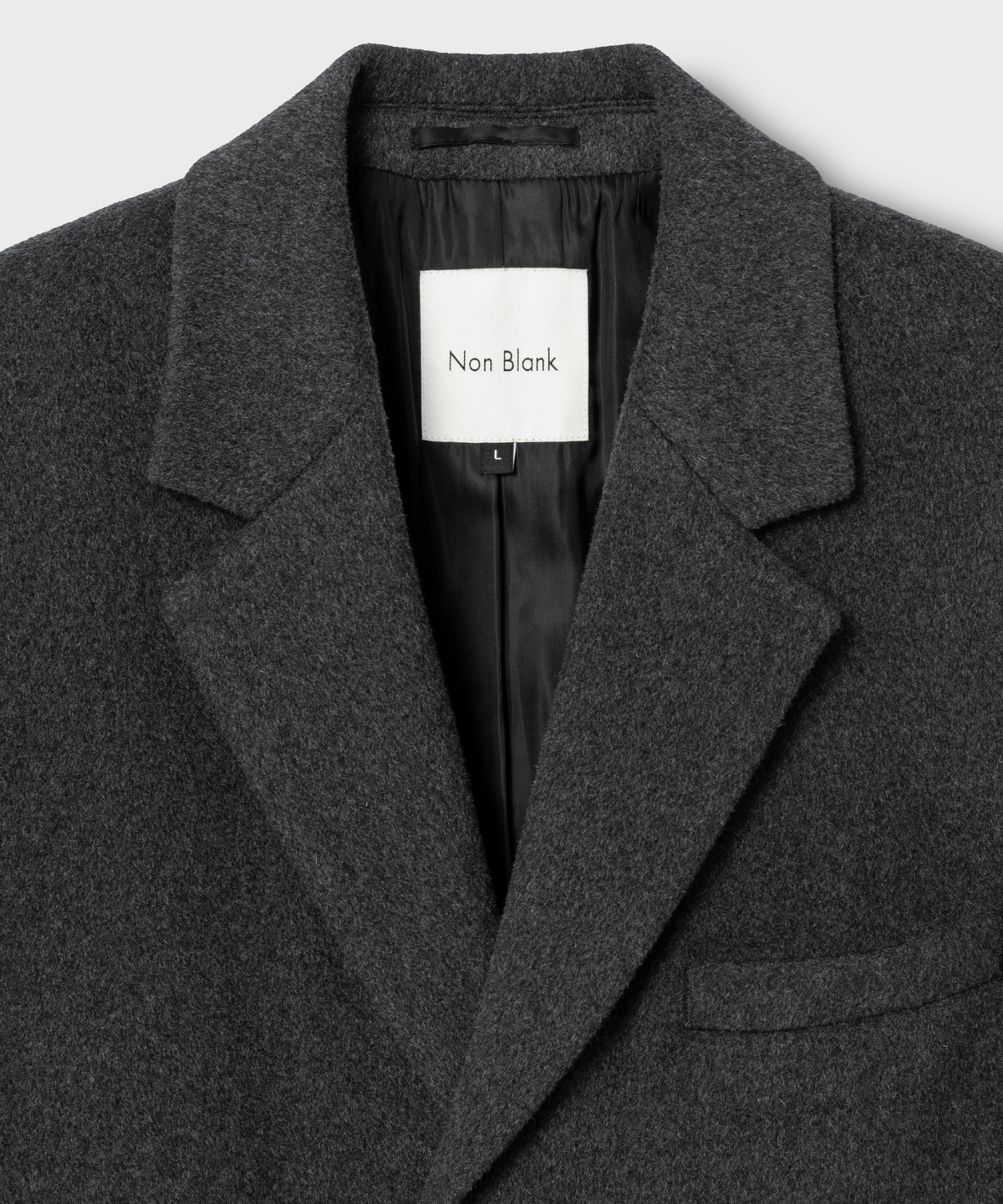 넌블랭크(NONBLANK) [넌블랭크x패션플래닛] 싱글 롱 코트_GREY