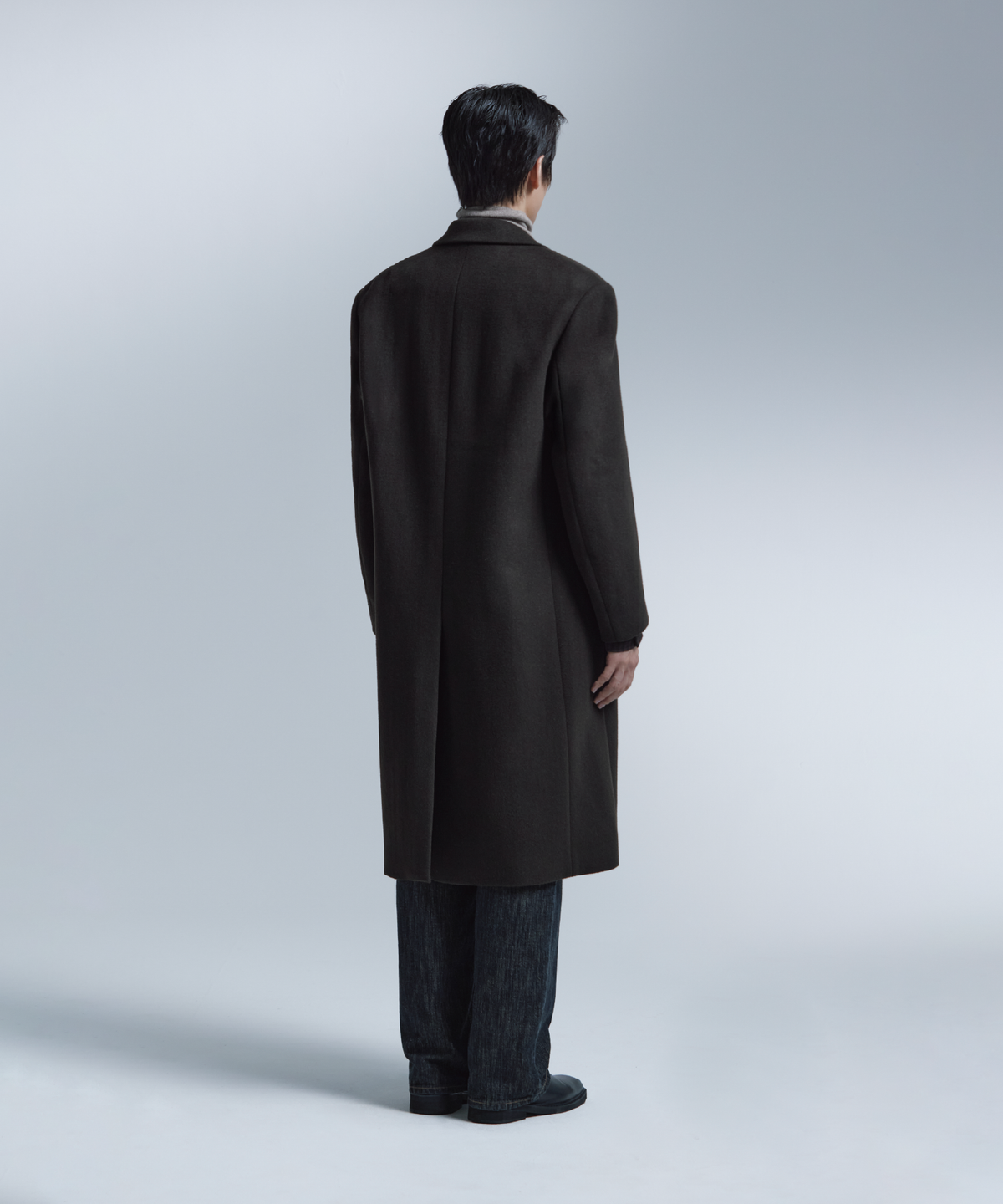 넌블랭크(NONBLANK) [넌블랭크x패션플래닛] 싱글 롱 코트_DARK BROWN