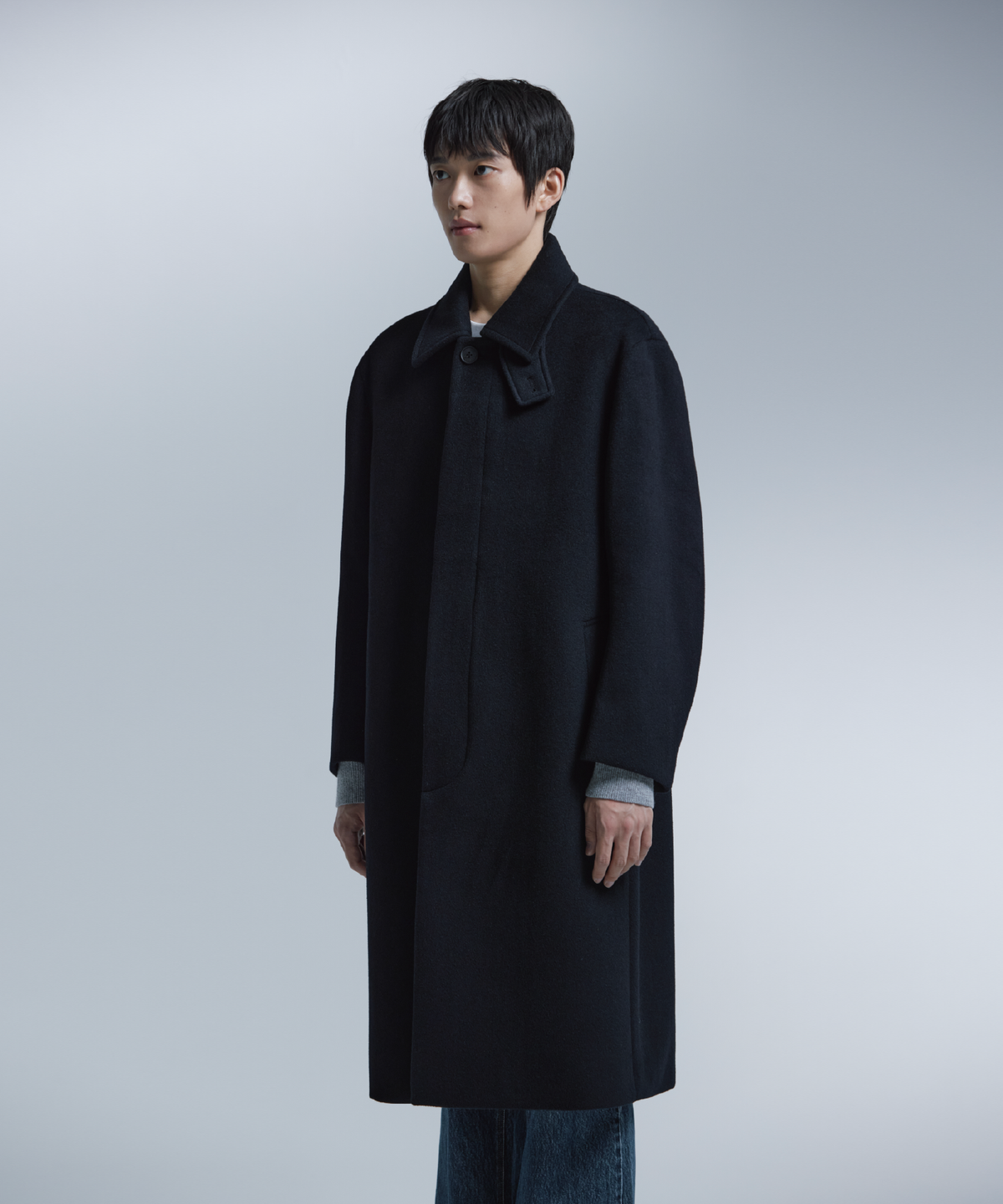 넌블랭크(NONBLANK) [넌블랭크X패션플래닛] 발마칸 코트_BLACK