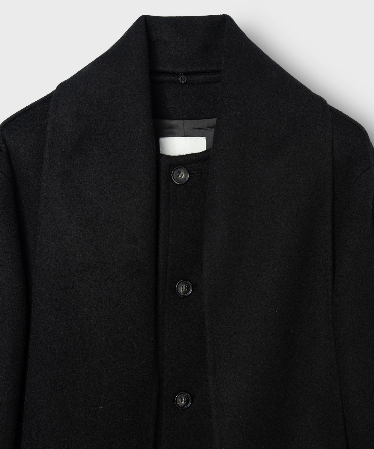 넌블랭크(NONBLANK) 머플러 코트_BLACK