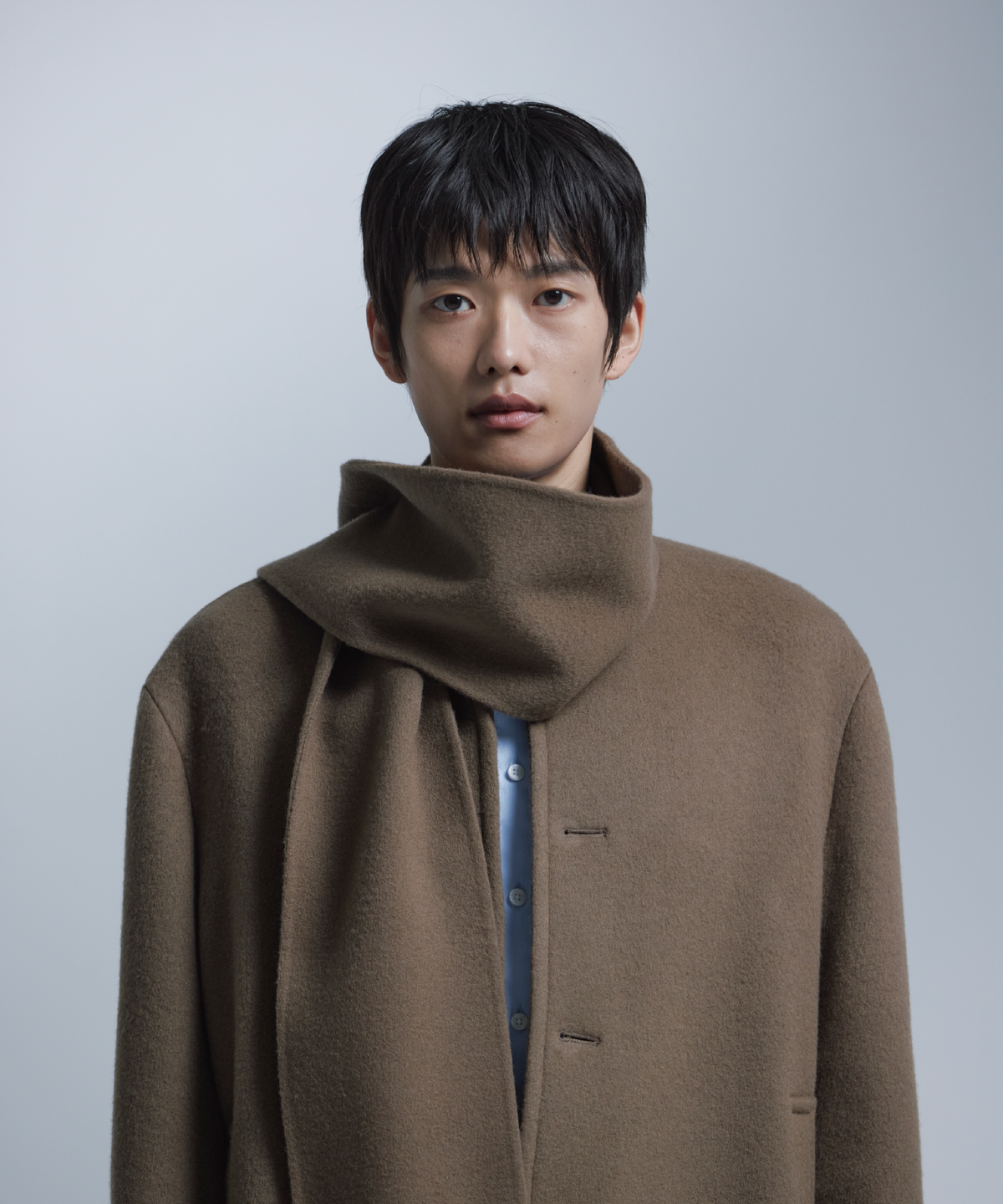 넌블랭크(NONBLANK) 머플러 코트_BEIGE