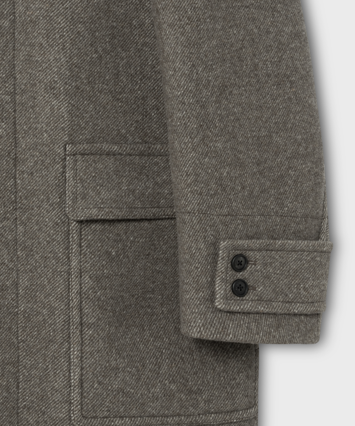 넌블랭크(NONBLANK) 랩 코트_MELANGE CARAMEL