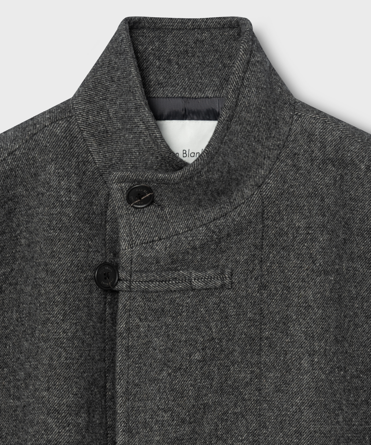 넌블랭크(NONBLANK) 랩 코트_MELANGE GREY
