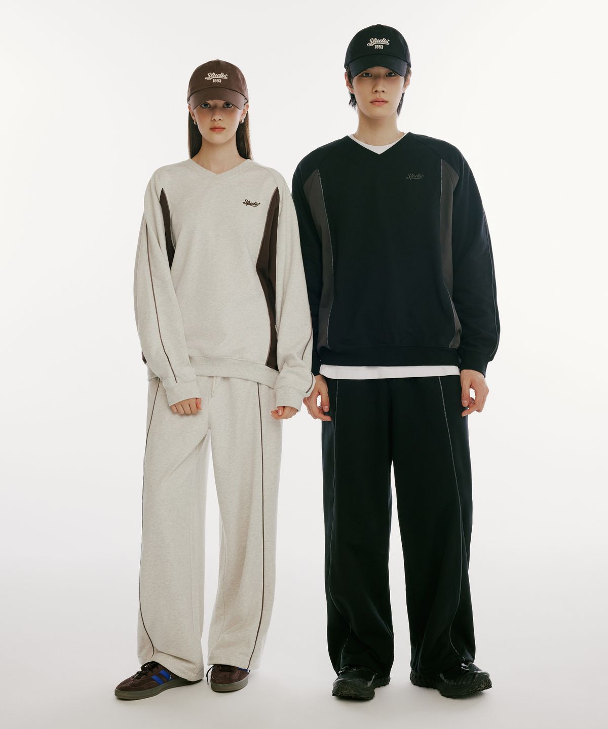 1993스튜디오(1993STUDIO) [SET] 빈티지 파이핑 스웨트 셋업 (2colors)