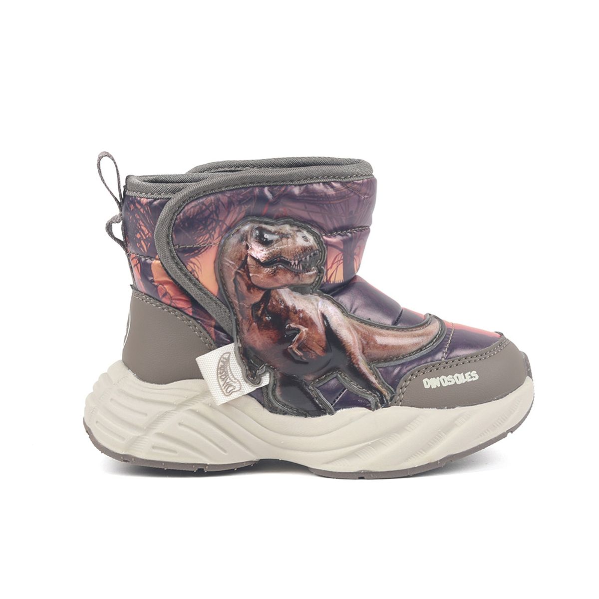 다이노솔즈(DINOSOLES) 티렉스 포레스트 부츠 브라운