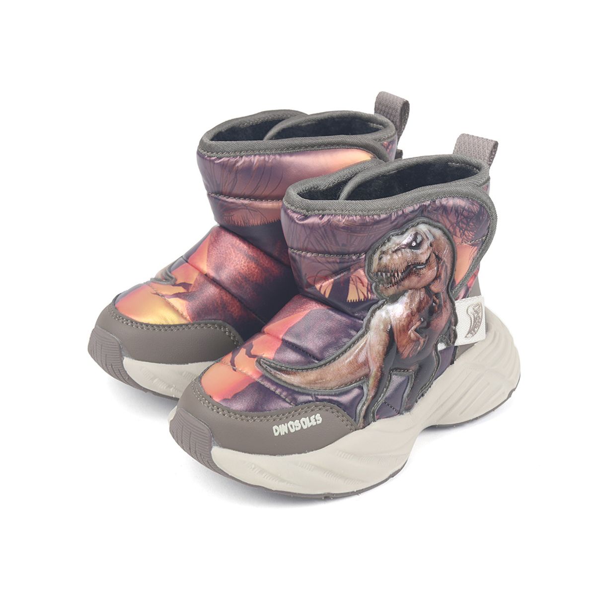 다이노솔즈(DINOSOLES) 티렉스 포레스트 부츠 브라운