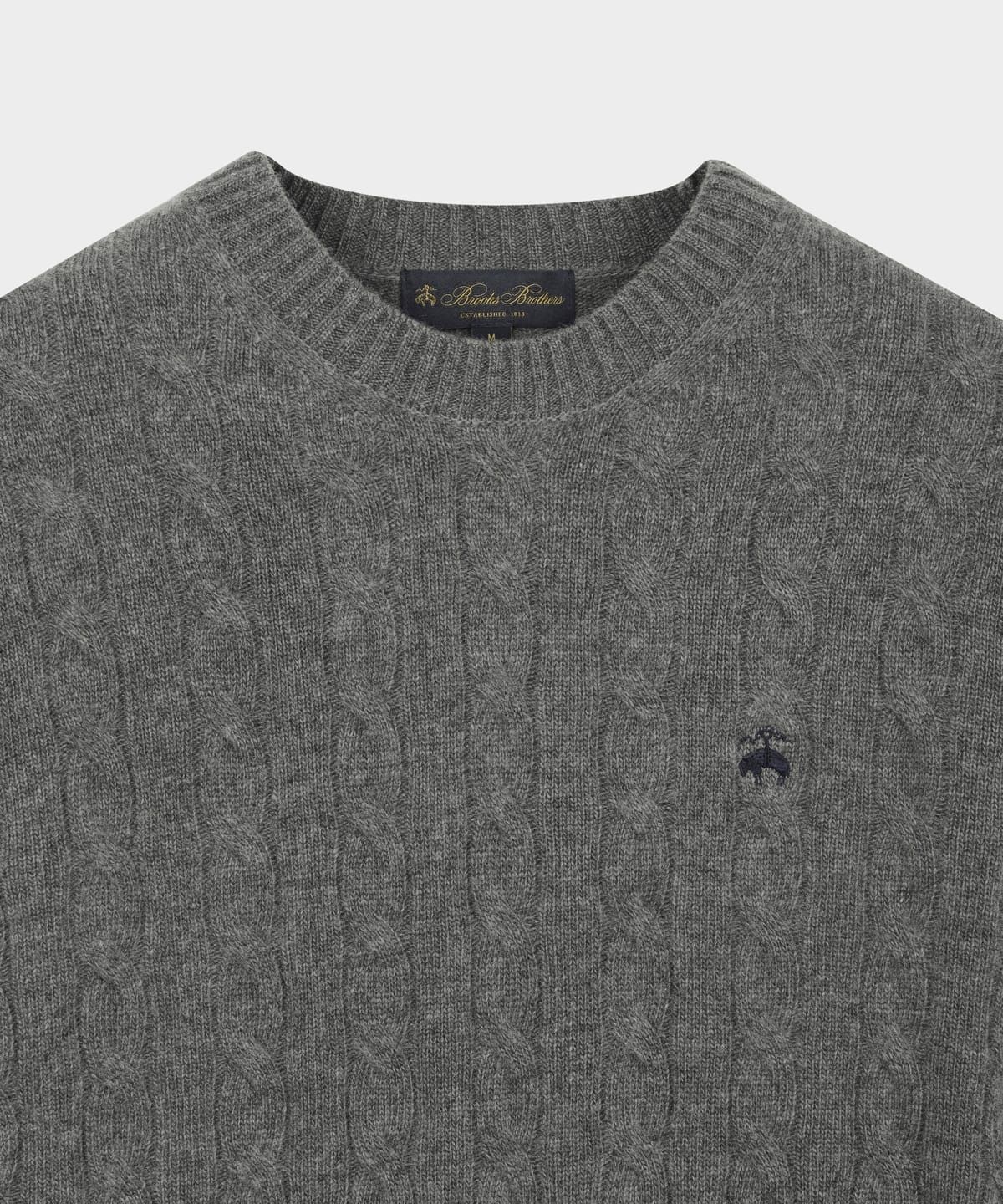 브룩스 브라더스(BROOKS BROTHERS) 울 케이블 스웨터 (그레이) (BBWRMBF401)