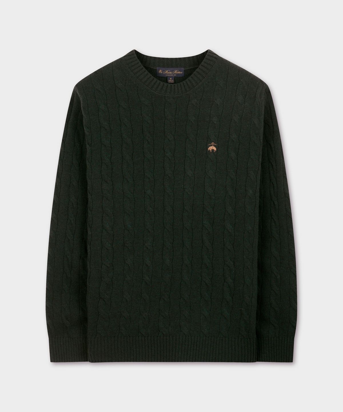 브룩스 브라더스(BROOKS BROTHERS) 울 케이블 스웨터 (다크그린) (BBWRMBF401)