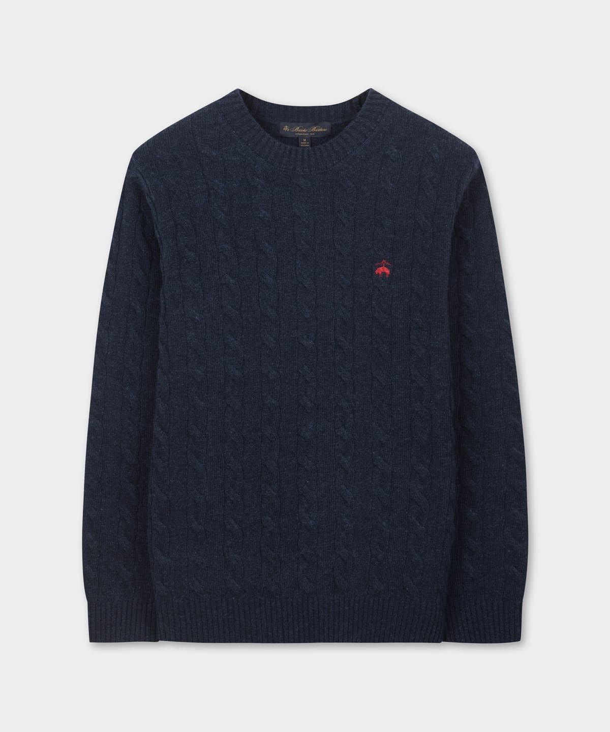 브룩스 브라더스(BROOKS BROTHERS) 울 케이블 스웨터 (네이비) (BBWRMBF401)
