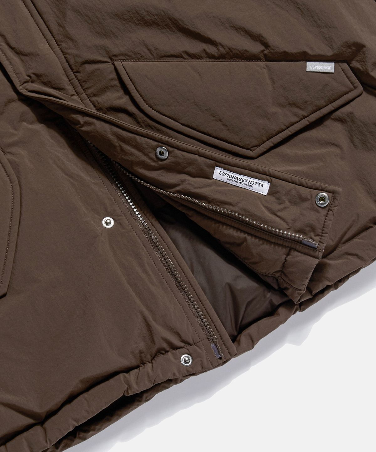 에스피오나지(ESPIONAGE) M65 Down Blouson Parka Dark Brown