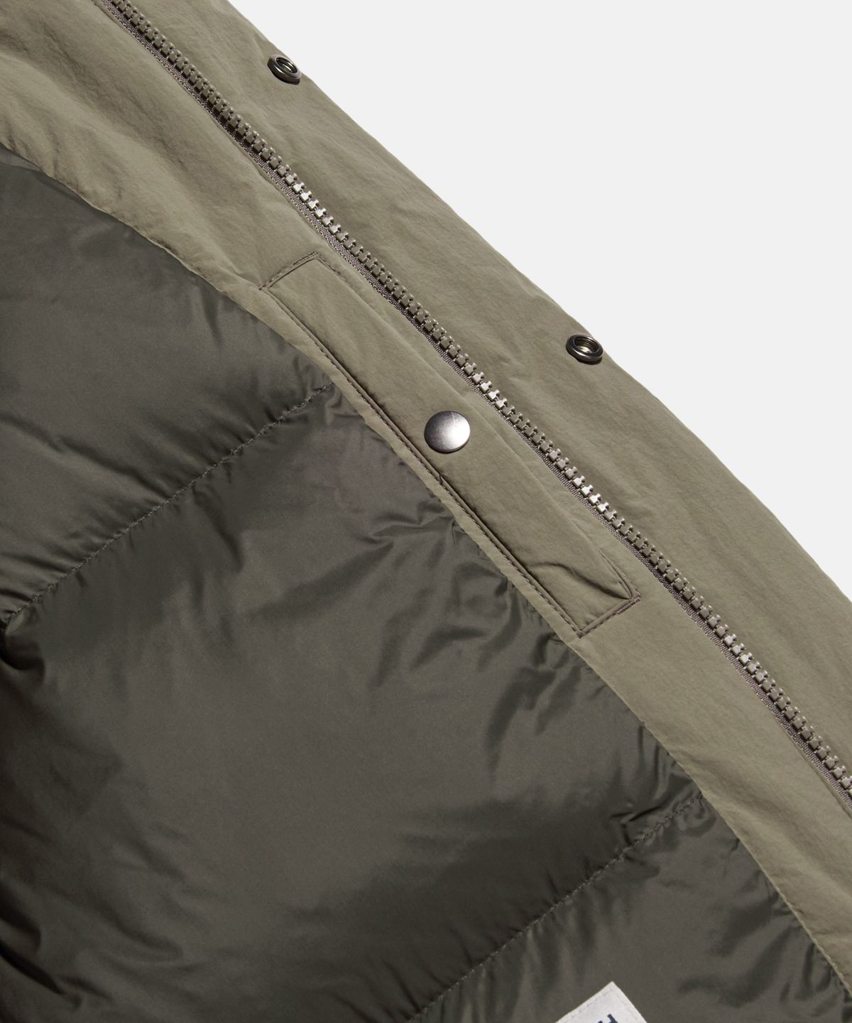 에스피오나지(ESPIONAGE) Dyer Hooded Down Parka Taupe