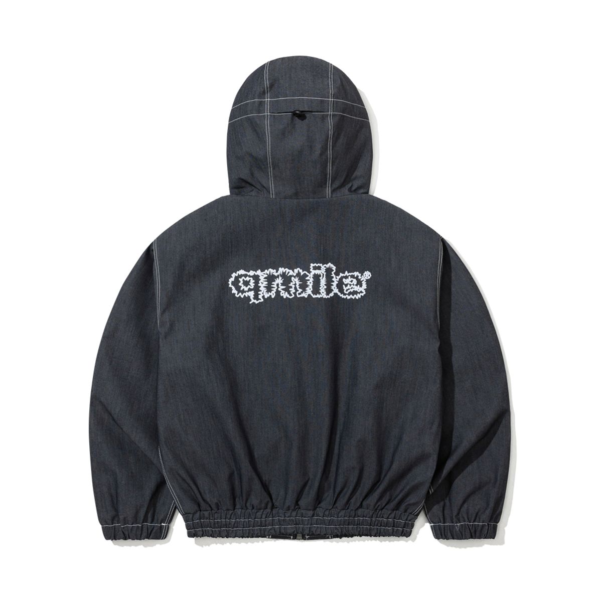 큐마일(QMILE) 212 트랙 후디드 자켓 블랙 데님