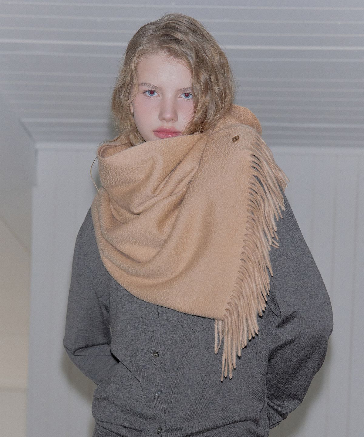 니나코스타(NINACOSTA) 100% Cashmere Blanket Scarf (4colors)