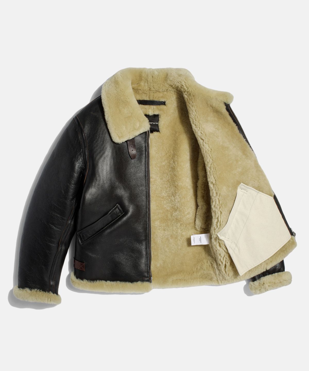 에스피오나지(ESPIONAGE) Type B - 6 Mouton Bomber Jacket Black