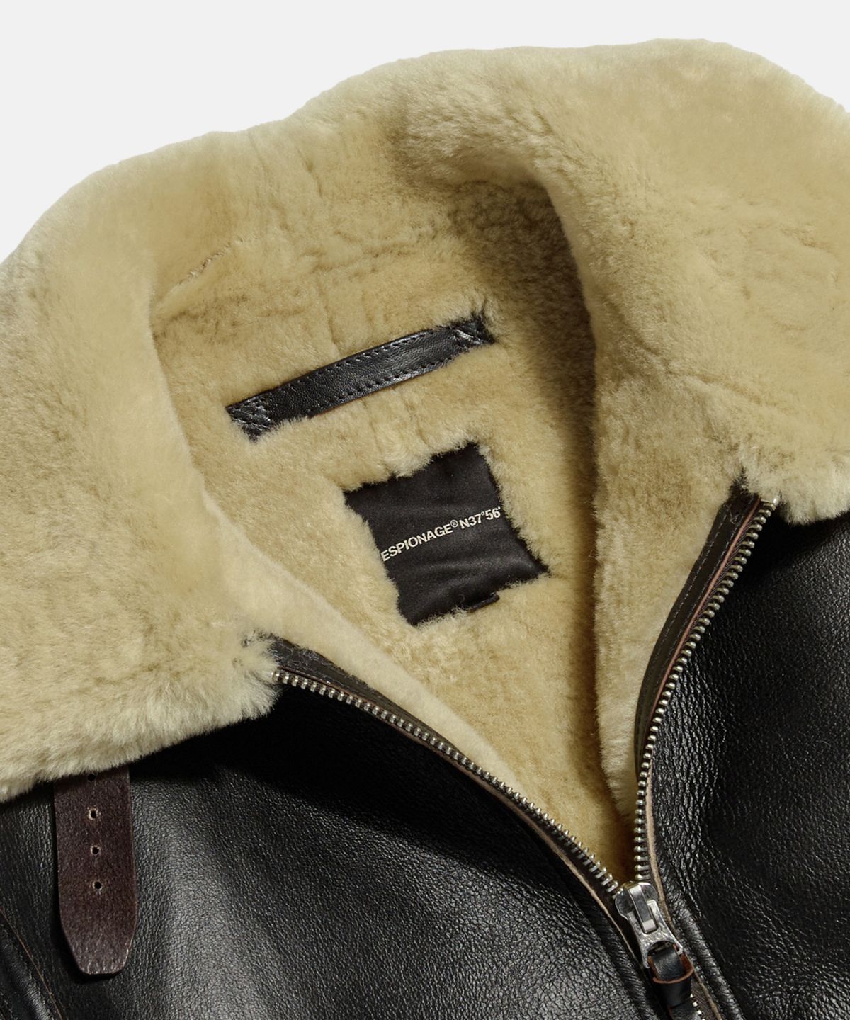 에스피오나지(ESPIONAGE) Type B - 6 Mouton Bomber Jacket Black