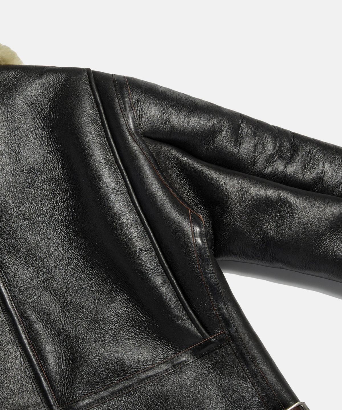 에스피오나지(ESPIONAGE) Type B - 6 Mouton Bomber Jacket Black