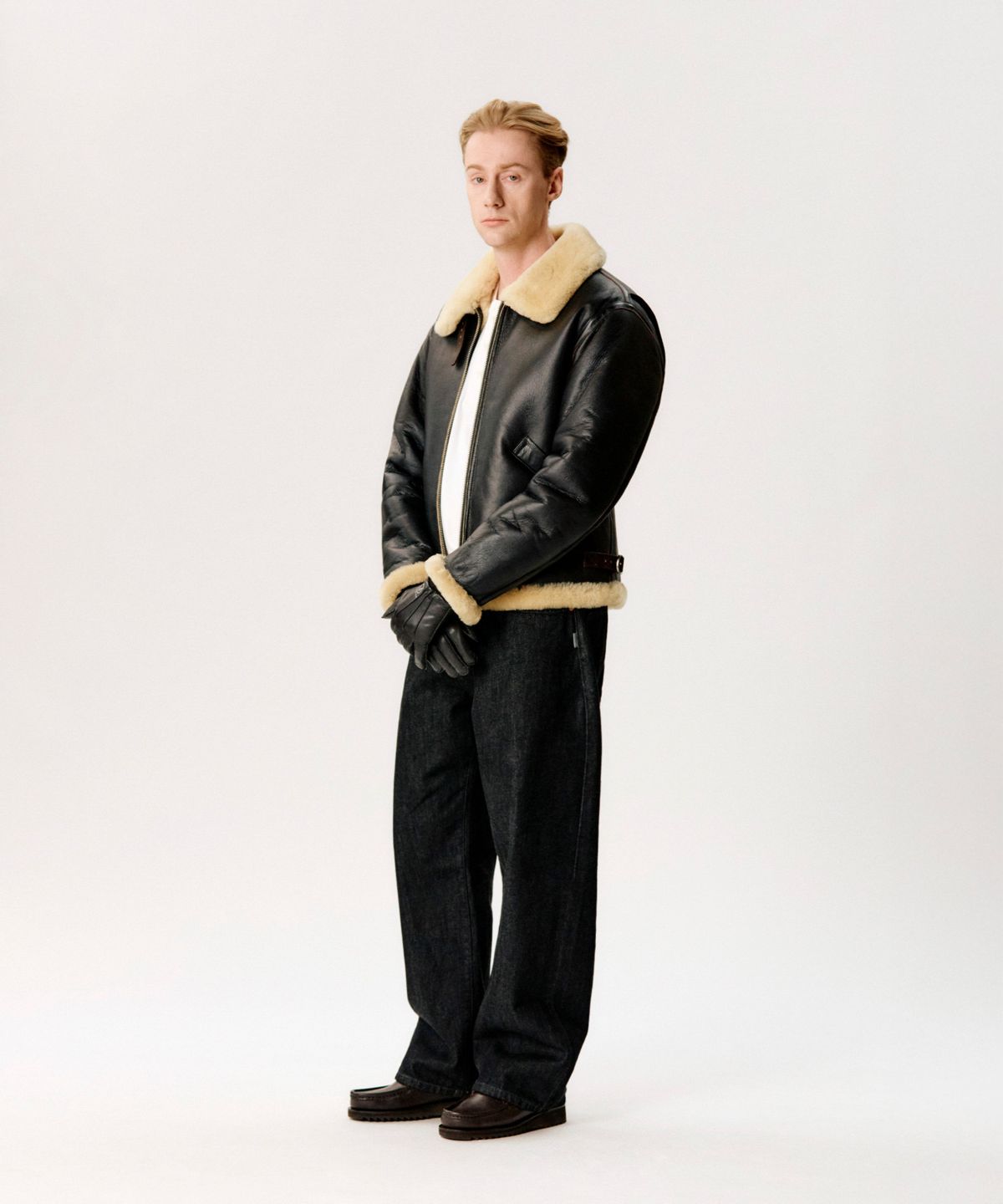 에스피오나지(ESPIONAGE) Type B - 6 Mouton Bomber Jacket Black