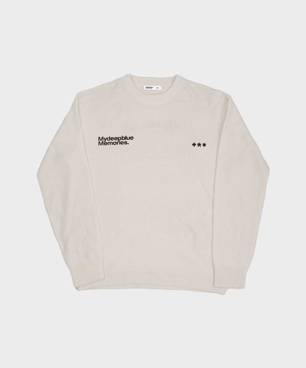 마이딥블루메모리즈(MY DEEP BLUE MEMORIES) (NT) MM SYMBOL LOGO KNIT (IVORY)
