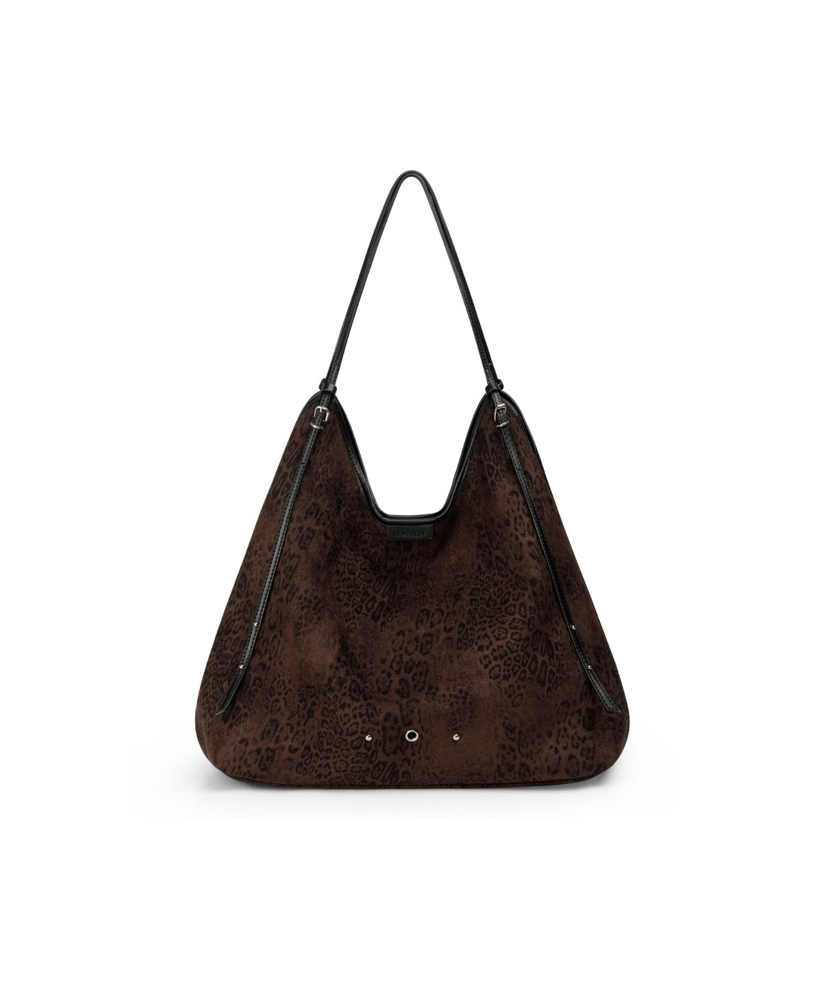 레더리(LEATHERY) 레오파드 쇼퍼 드롭 숄더백 [D.BROWN]
