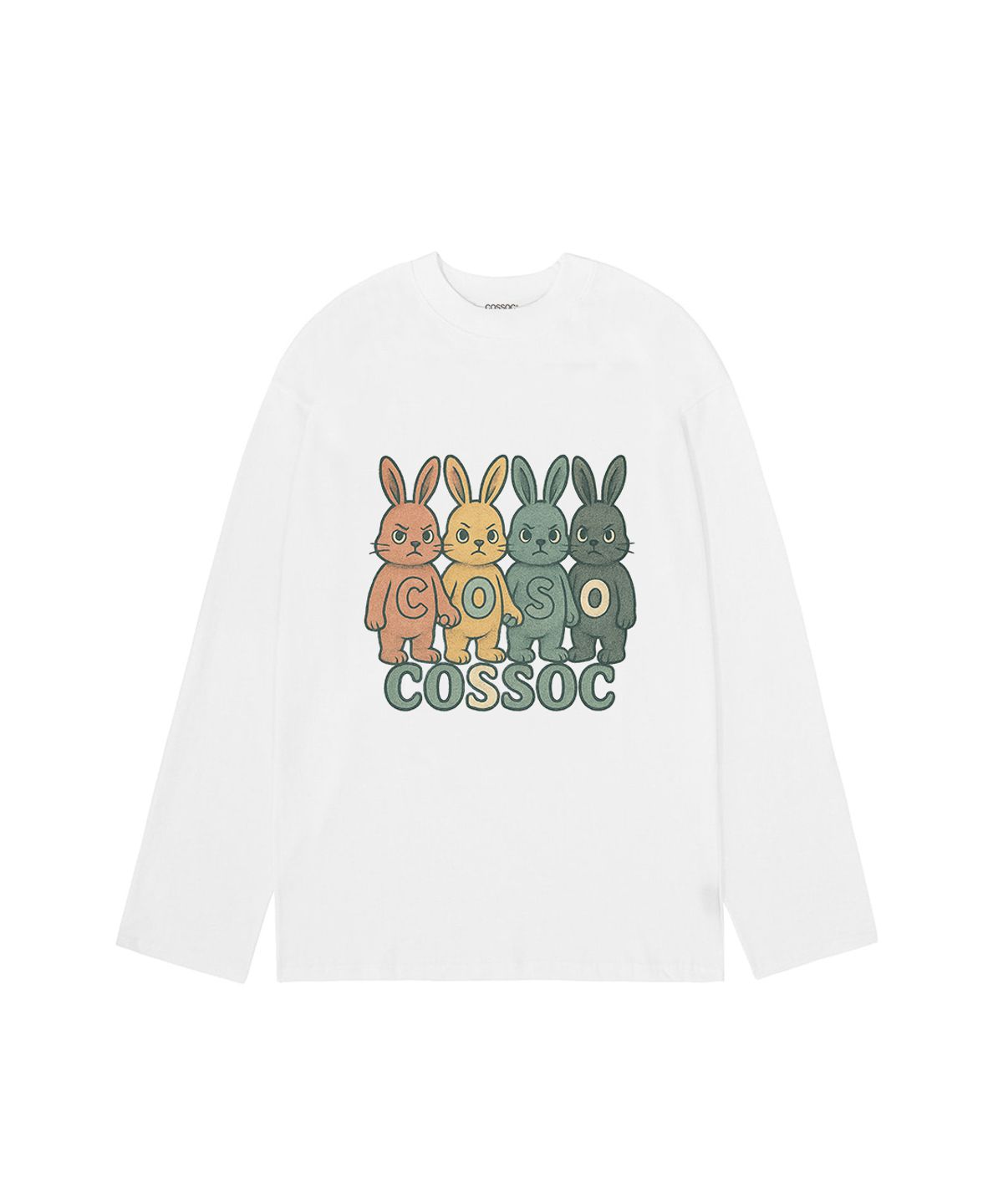 코소(COSO) 래빗 롱 슬리브 긴팔티 (WHITE)