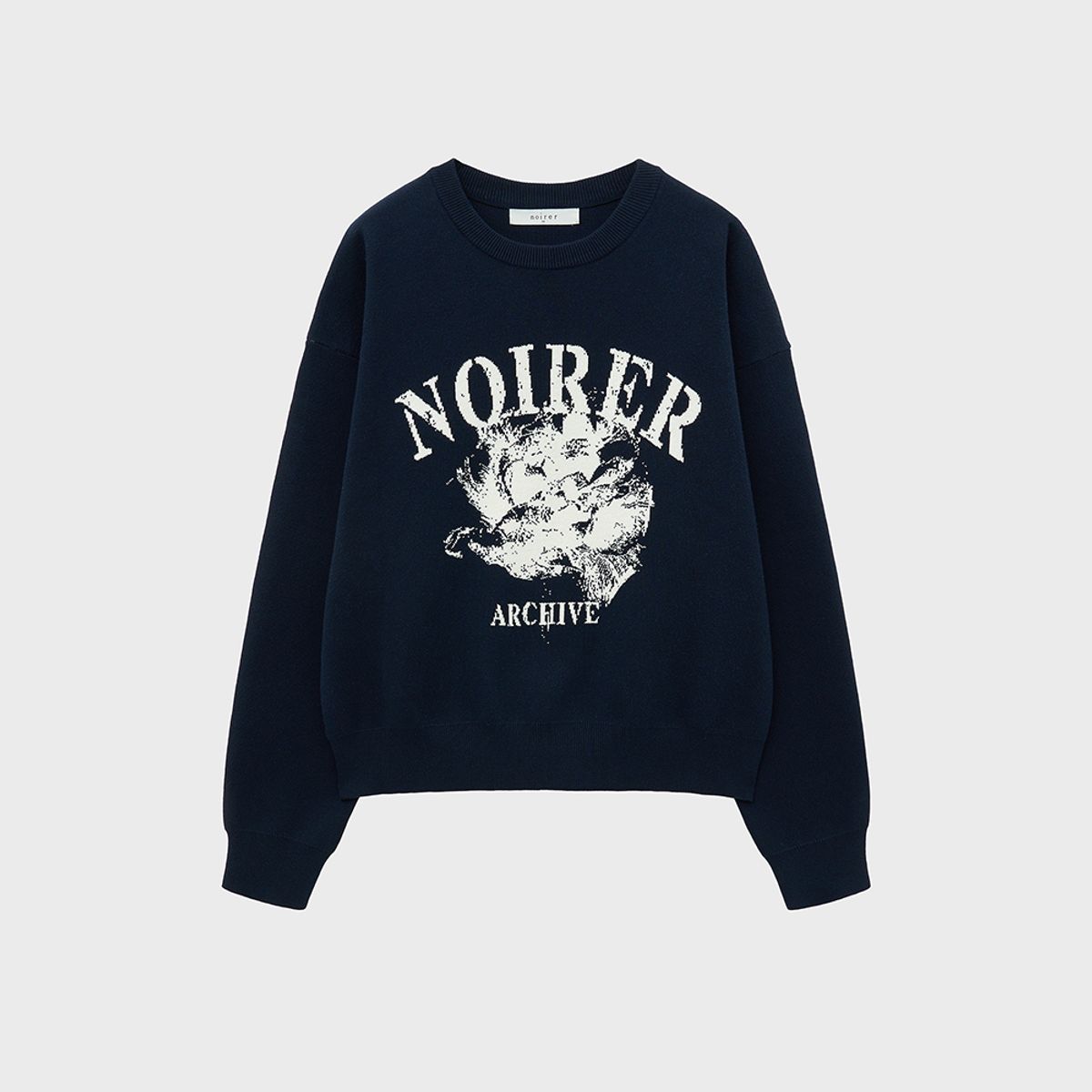 노이어 포 우먼(NOIRER FOR WOMAN) 아카이브 프린트 니트 (네이비)