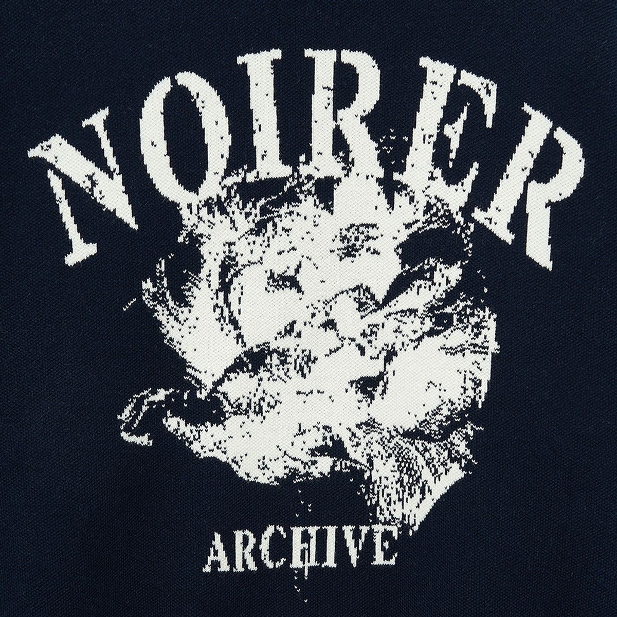 노이어 포 우먼(NOIRER FOR WOMAN) 아카이브 프린트 니트 (네이비)