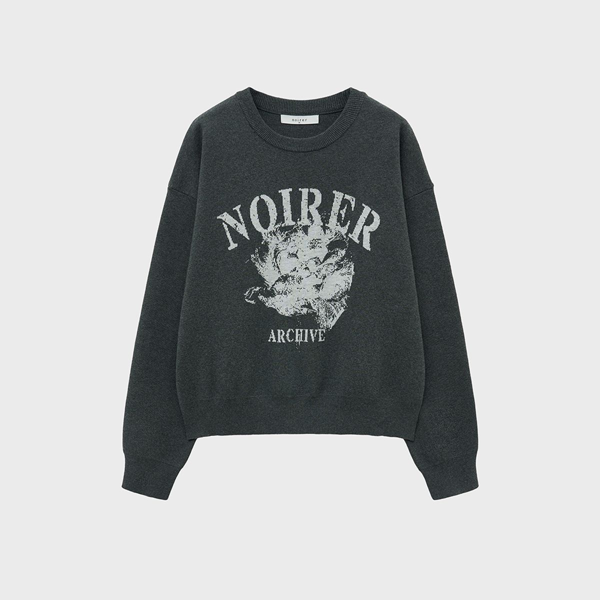 노이어 포 우먼(NOIRER FOR WOMAN) 아카이브 프린트 니트 (그레이)