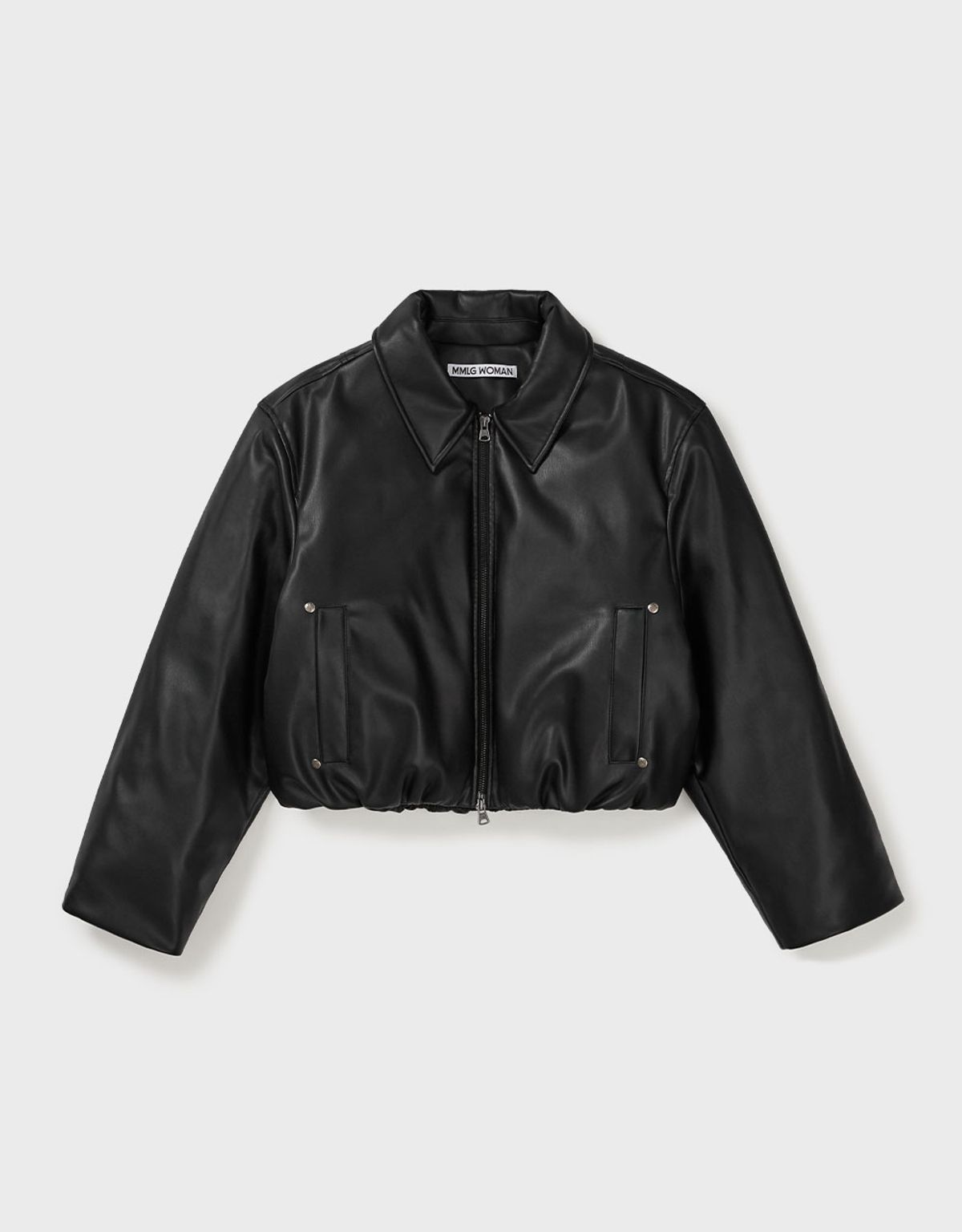 엠엠더블유(MMW) [MMW] LEATHER BOMBER DOWN JACKET (BLACK)