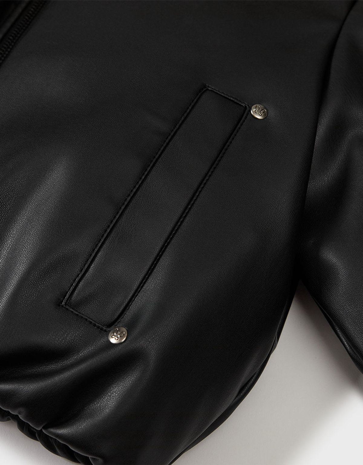 엠엠더블유(MMW) [MMW] LEATHER BOMBER DOWN JACKET (BLACK)