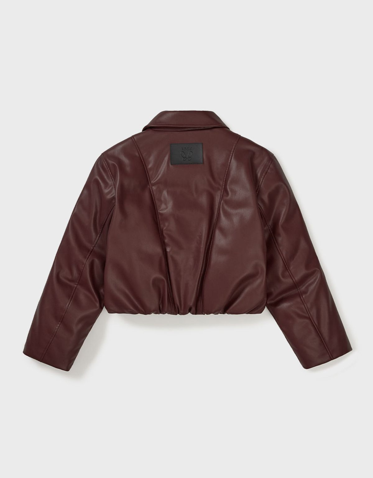 엠엠더블유(MMW) [MMW] LEATHER BOMBER DOWN JACKET (BURGUNDY)