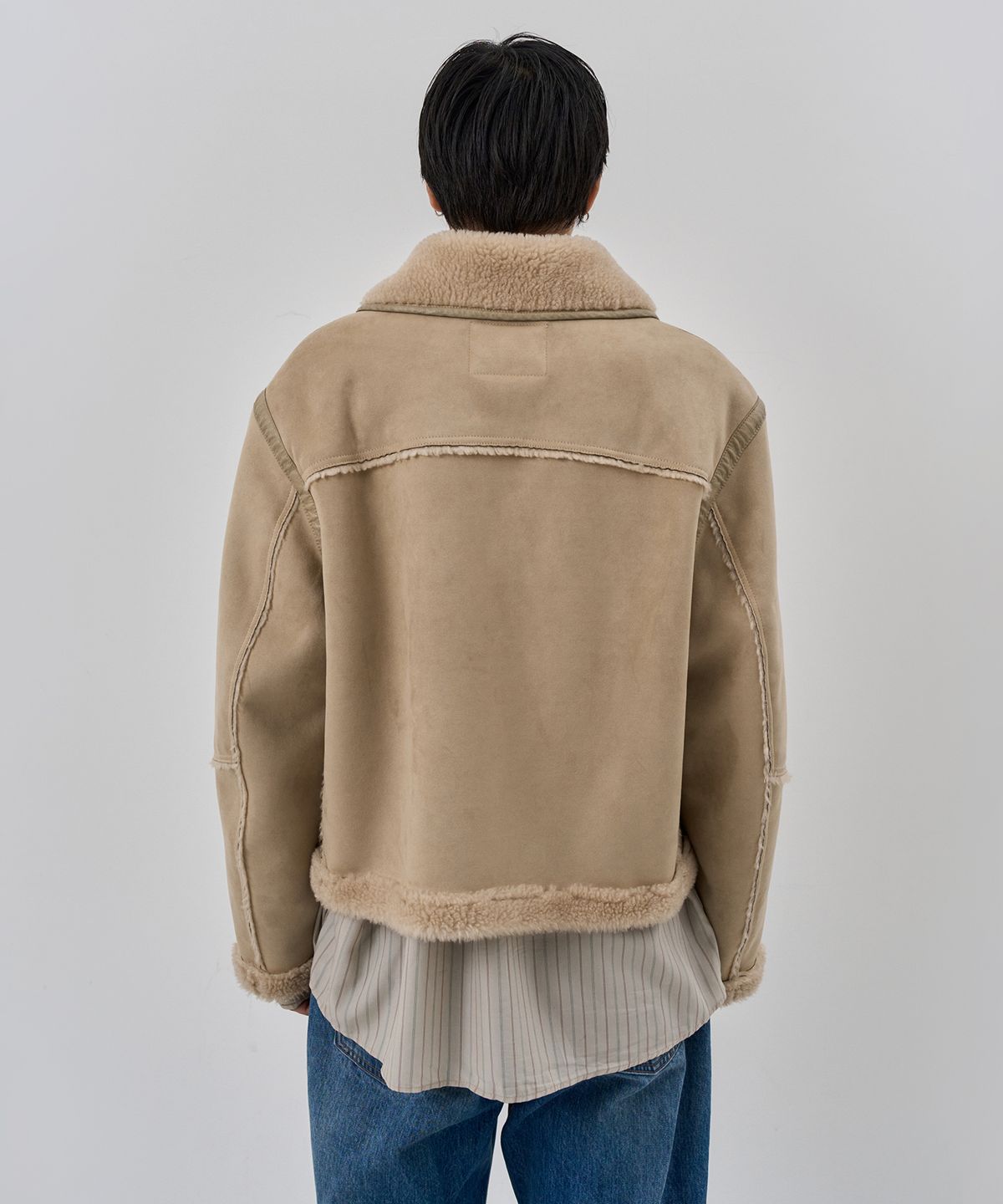 누아클레(NUAKLE) (m) 아스펜 시어링 무스탕_샌드 베이지