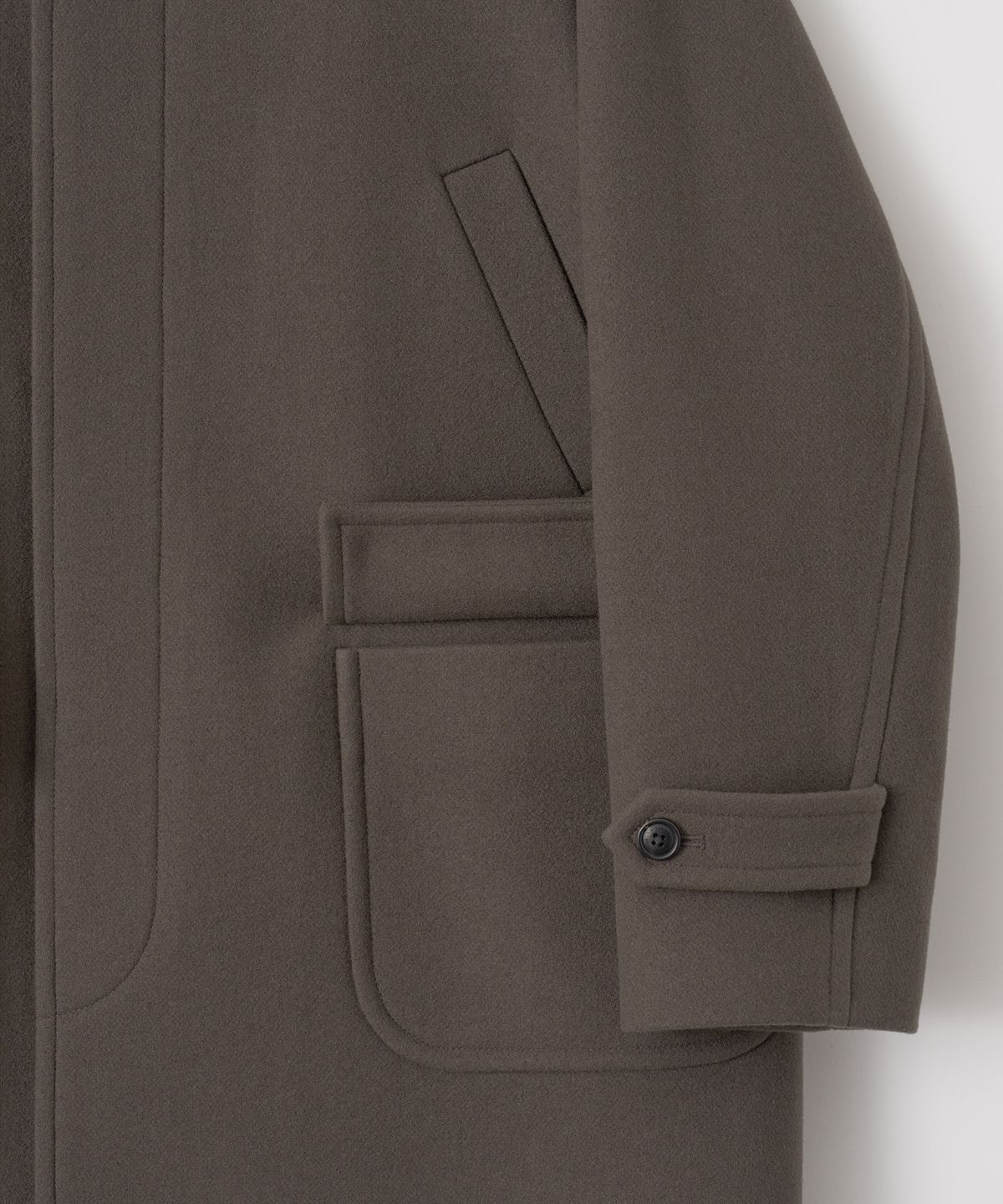 어나더 오피스(ANOTHER OFFICE) Voyager Balmacaan Coat (Mocha)