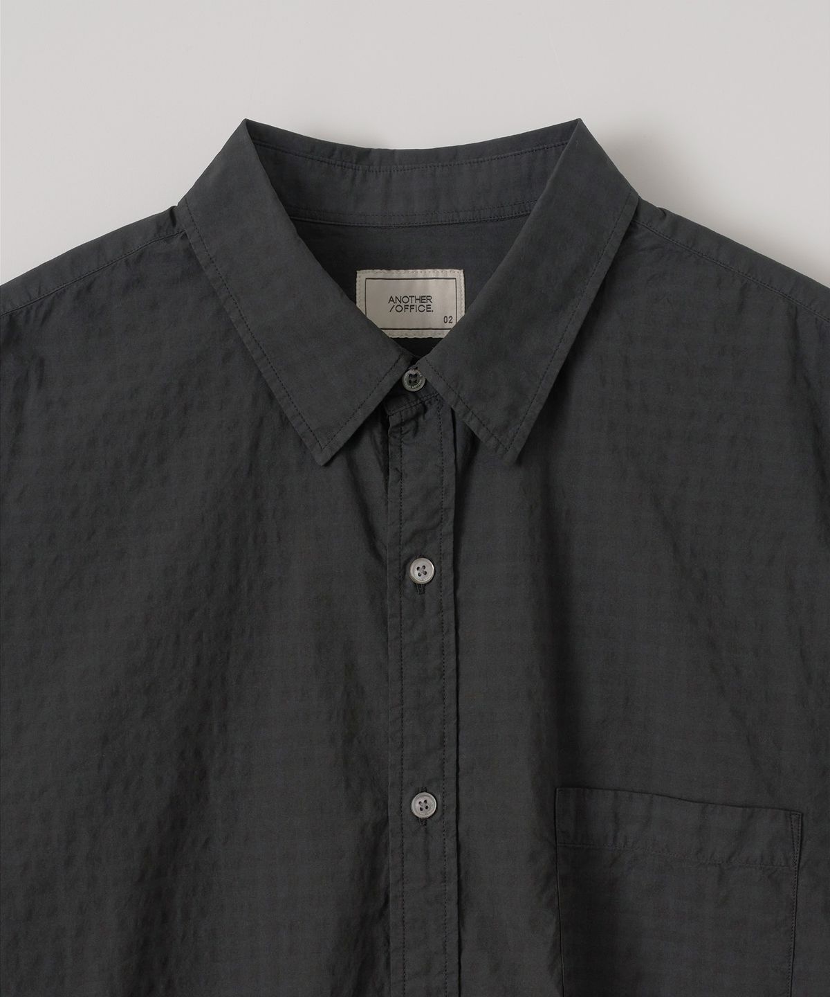 어나더 오피스(ANOTHER OFFICE) Bold Garment Gingham Check Shirt (Sumi)