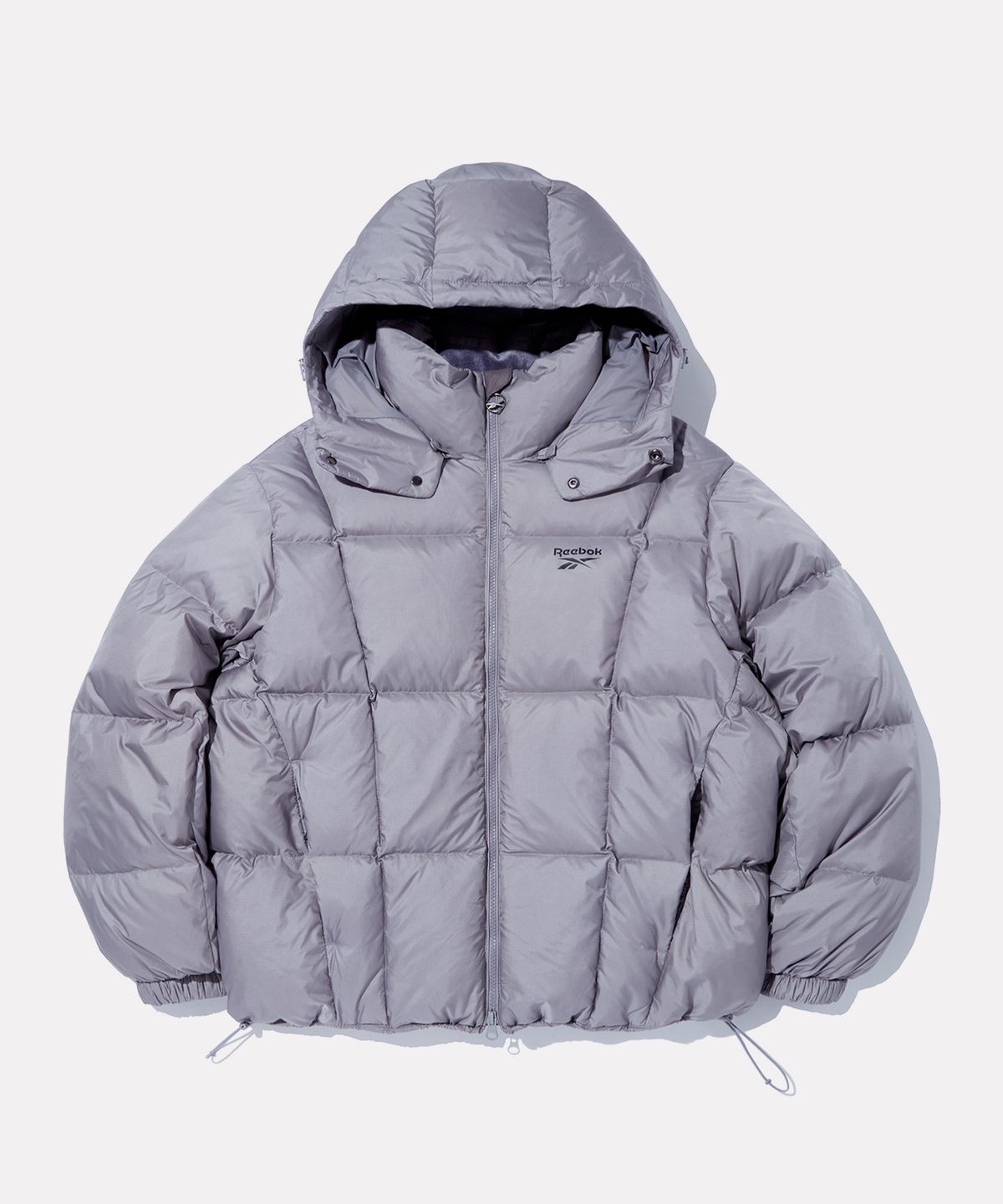 리복(REEBOK) 펌프 후드 2WAY 다운 자켓 - 그레이