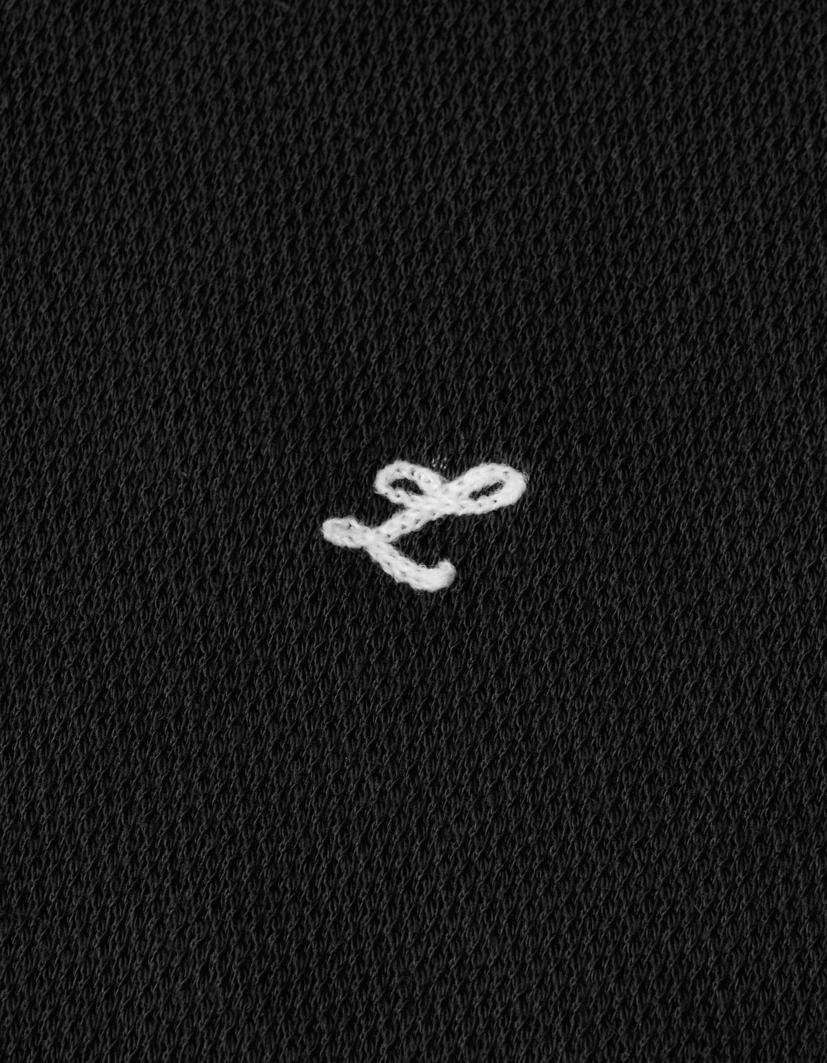 로어즈(LORES) Waffle Zip Hoodie - Black