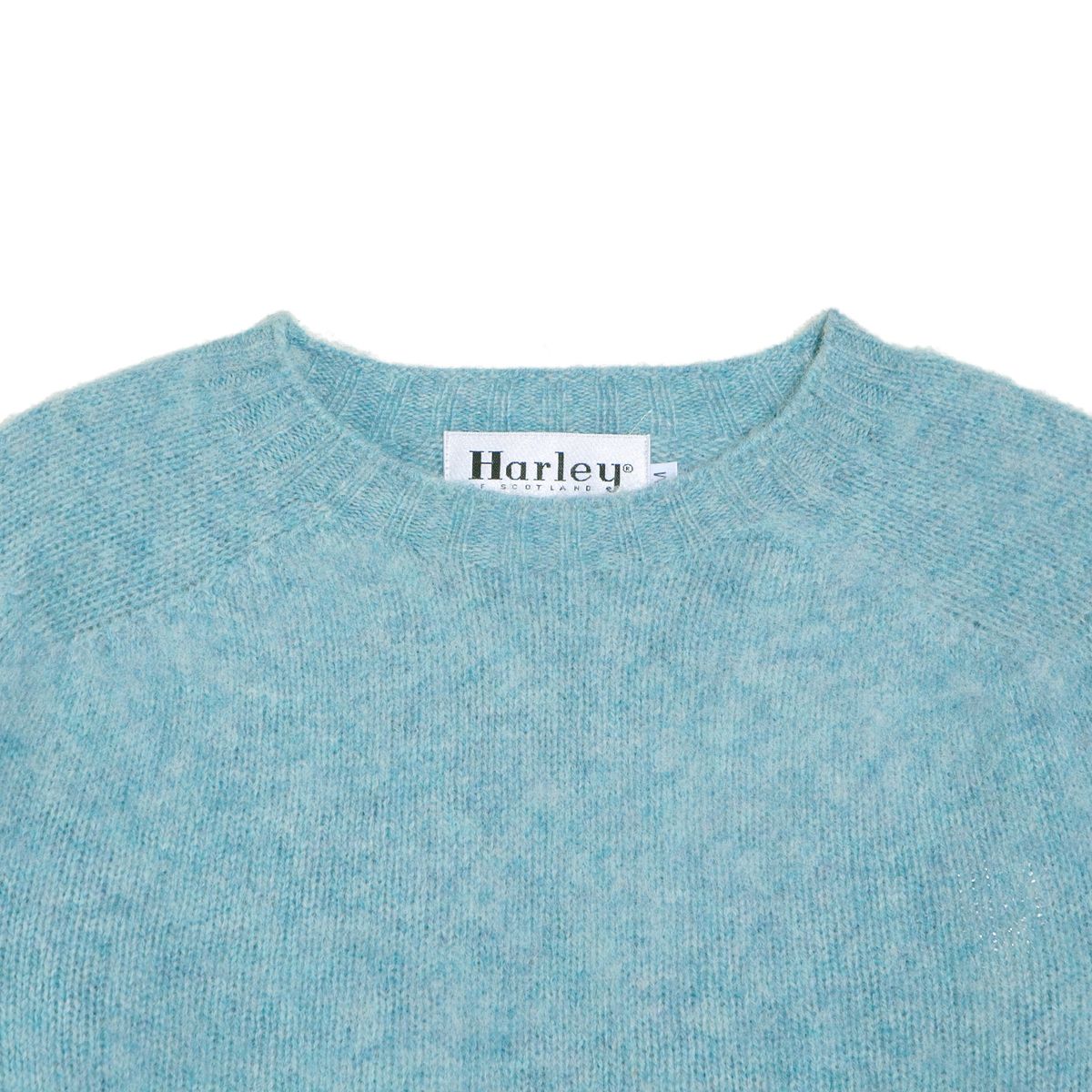 할리 오브 스코틀랜드(HARLEY OF SCOTLAND) Shaggy Dog Crew Neck Sweater - Duck Egg