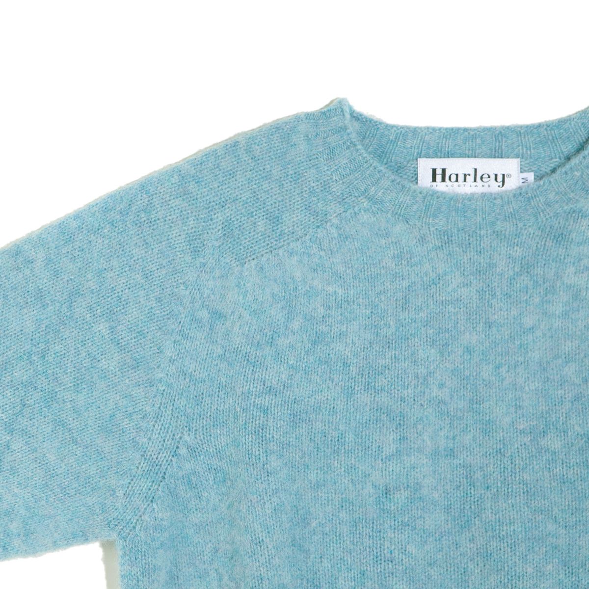 할리 오브 스코틀랜드(HARLEY OF SCOTLAND) Shaggy Dog Crew Neck Sweater - Duck Egg