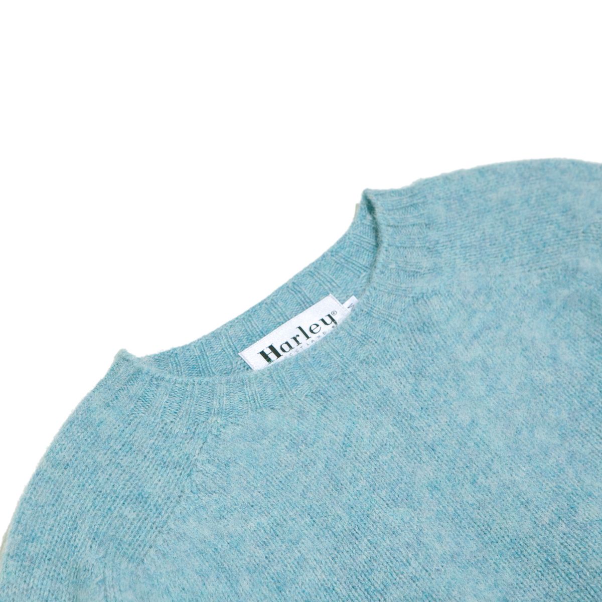 할리 오브 스코틀랜드(HARLEY OF SCOTLAND) Shaggy Dog Crew Neck Sweater - Duck Egg
