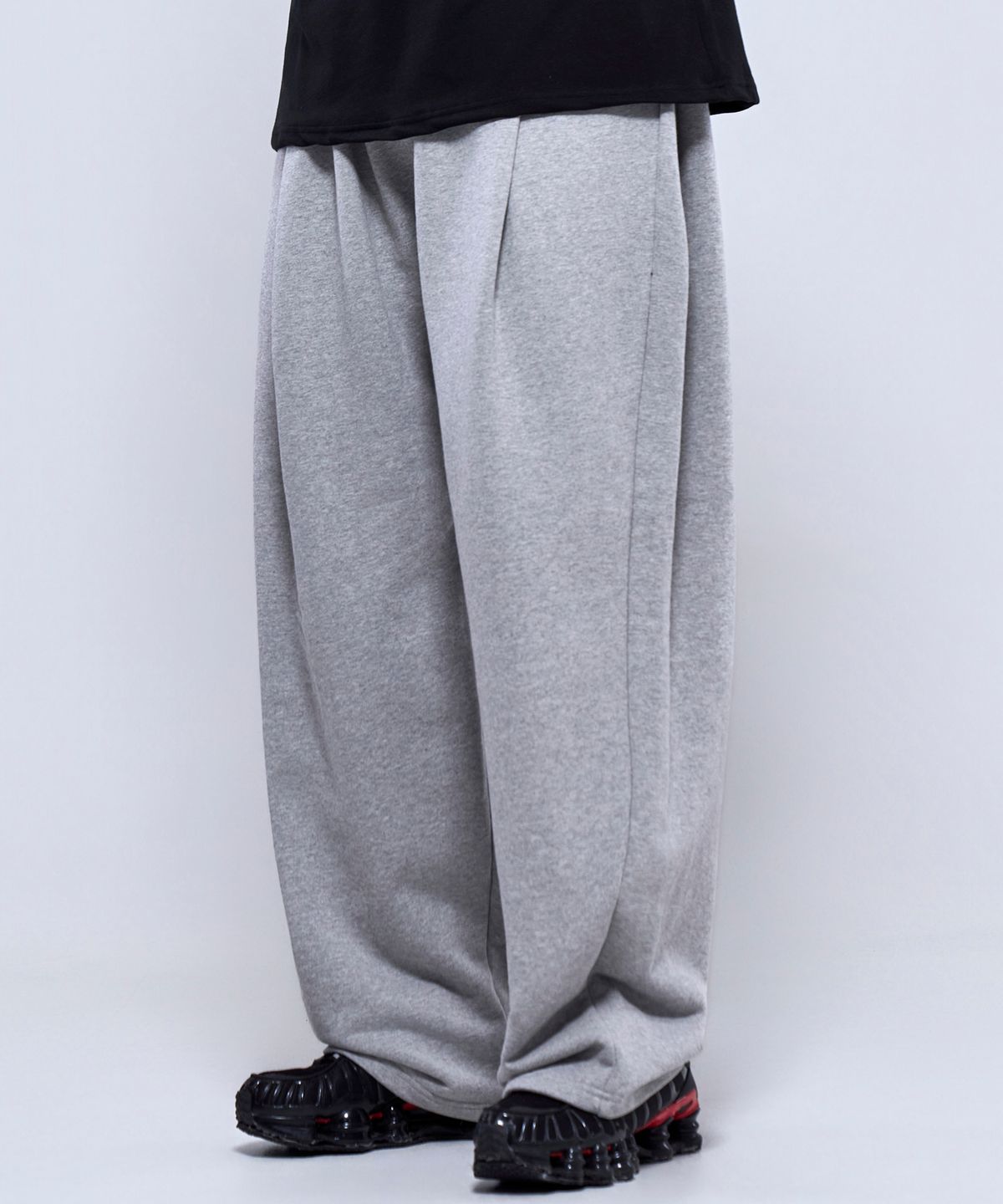 피지컬가먼츠(PHYSICAL GARMENTS) P2593 더블 핀턱 와이드팬츠 [2color]