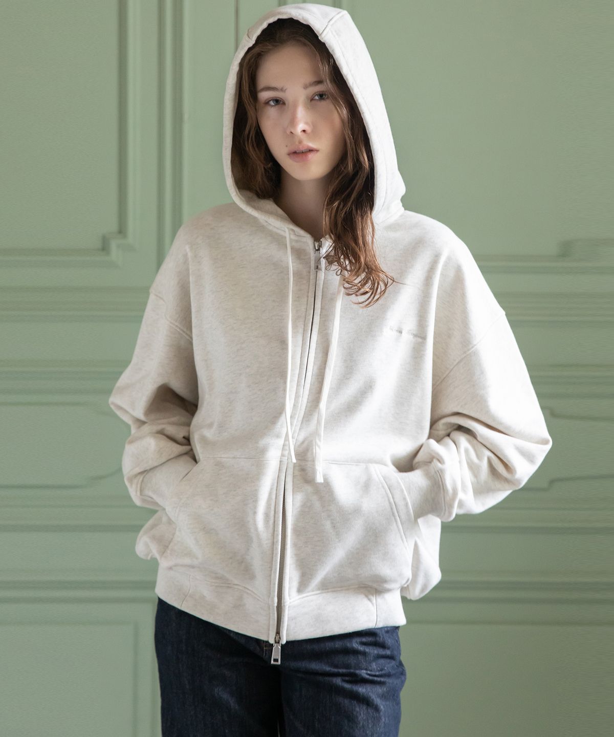 제이마크뉴욕(JMARKNEWYORK) Logo hooded zip-up_2color