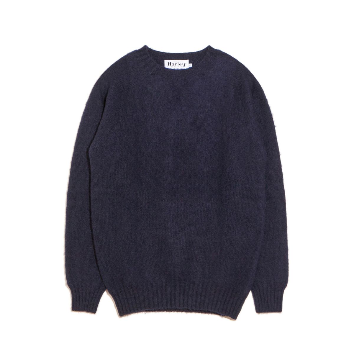 할리 오브 스코틀랜드(HARLEY OF SCOTLAND) Shaggy Dog Crew Neck Sweater - New Navy