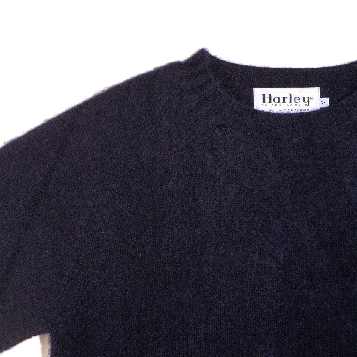 할리 오브 스코틀랜드(HARLEY OF SCOTLAND) Shaggy Dog Crew Neck Sweater - New Navy