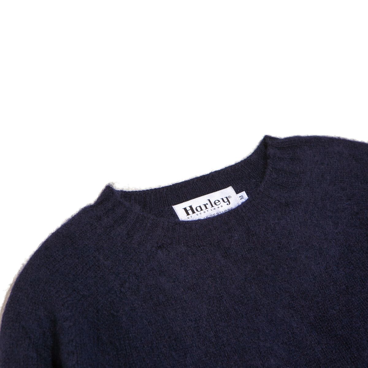 할리 오브 스코틀랜드(HARLEY OF SCOTLAND) Shaggy Dog Crew Neck Sweater - New Navy