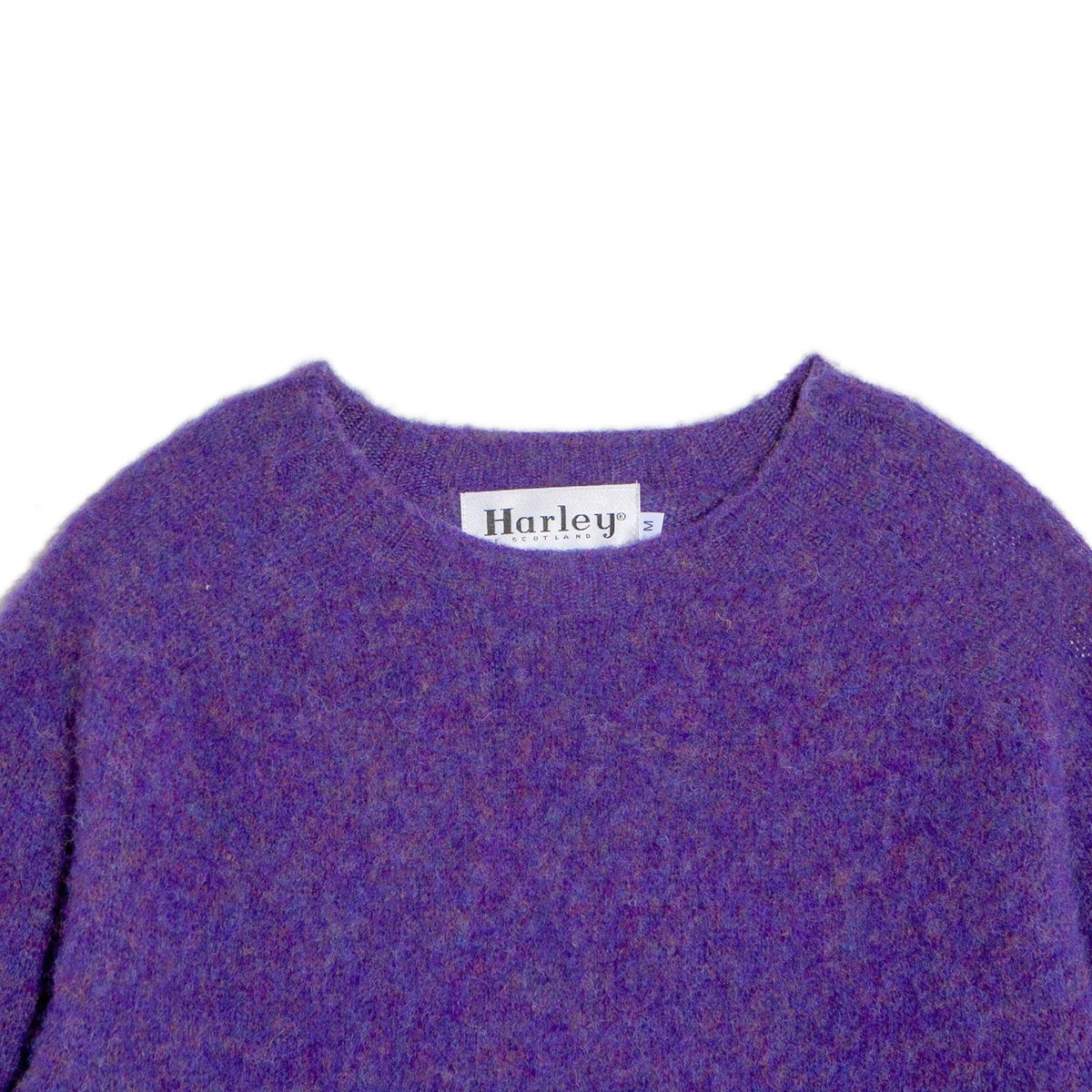 할리 오브 스코틀랜드(HARLEY OF SCOTLAND) Shaggy Dog Crew Neck Sweater - Royal Violet