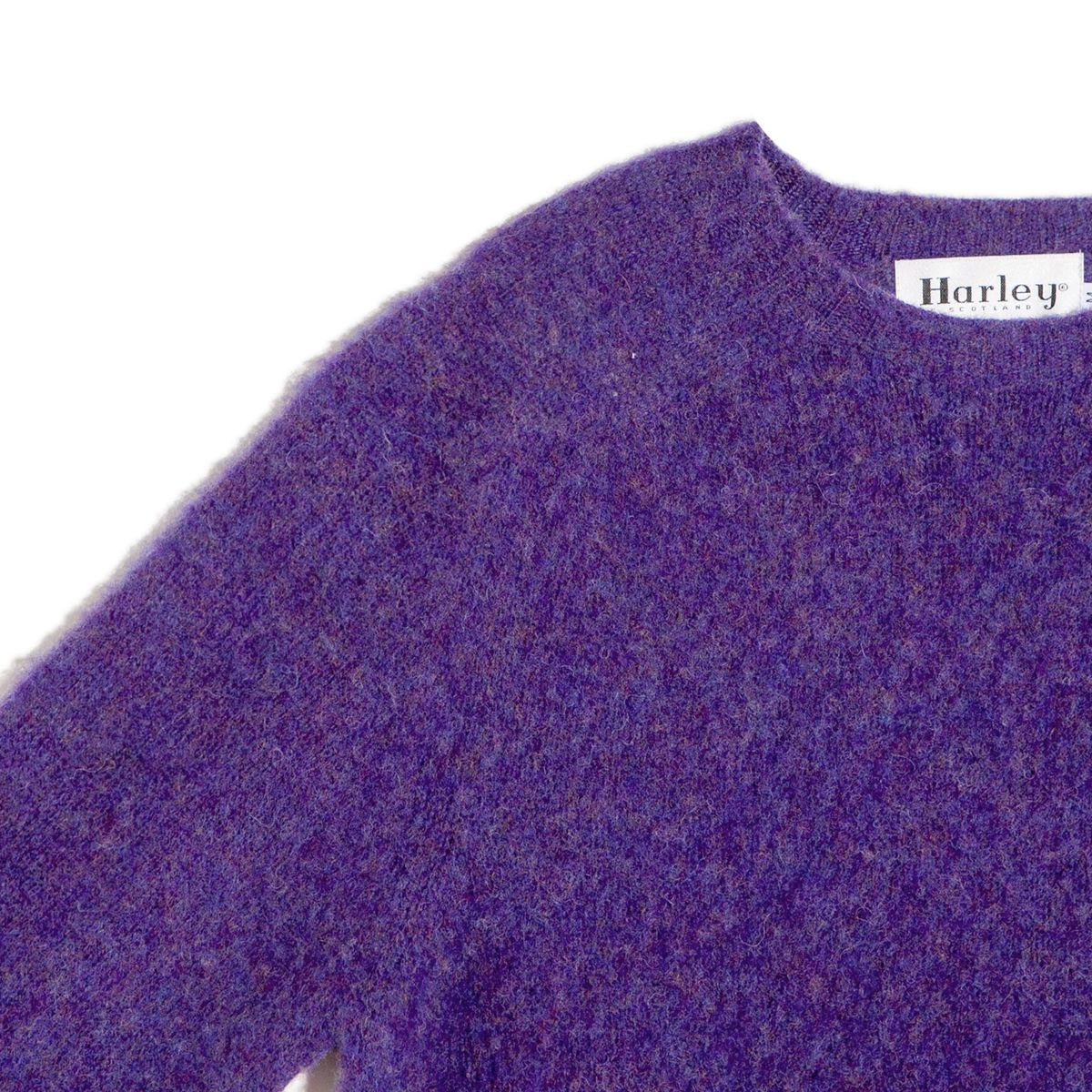 할리 오브 스코틀랜드(HARLEY OF SCOTLAND) Shaggy Dog Crew Neck Sweater - Royal Violet