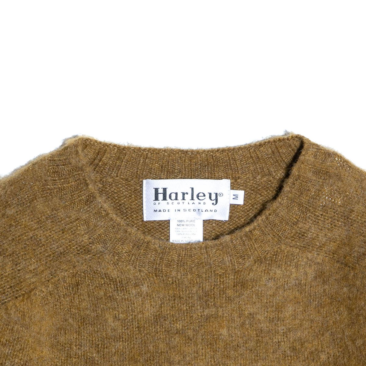 할리 오브 스코틀랜드(HARLEY OF SCOTLAND) Shaggy Dog Crew Neck Sweater - Asparagus