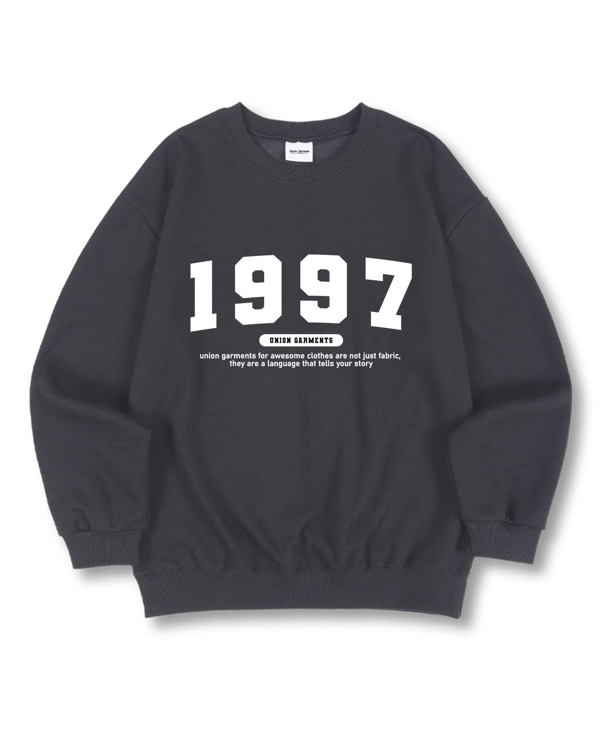 유니온가먼츠(UNION GARMENTS) 1997넘버 특양면 오버핏 맨투맨 티셔츠 4 COLOR