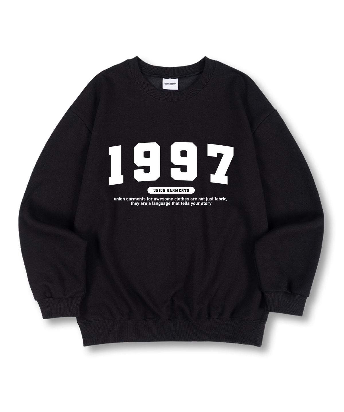 유니온가먼츠(UNION GARMENTS) 1997넘버 특양면 오버핏 맨투맨 티셔츠 4 COLOR