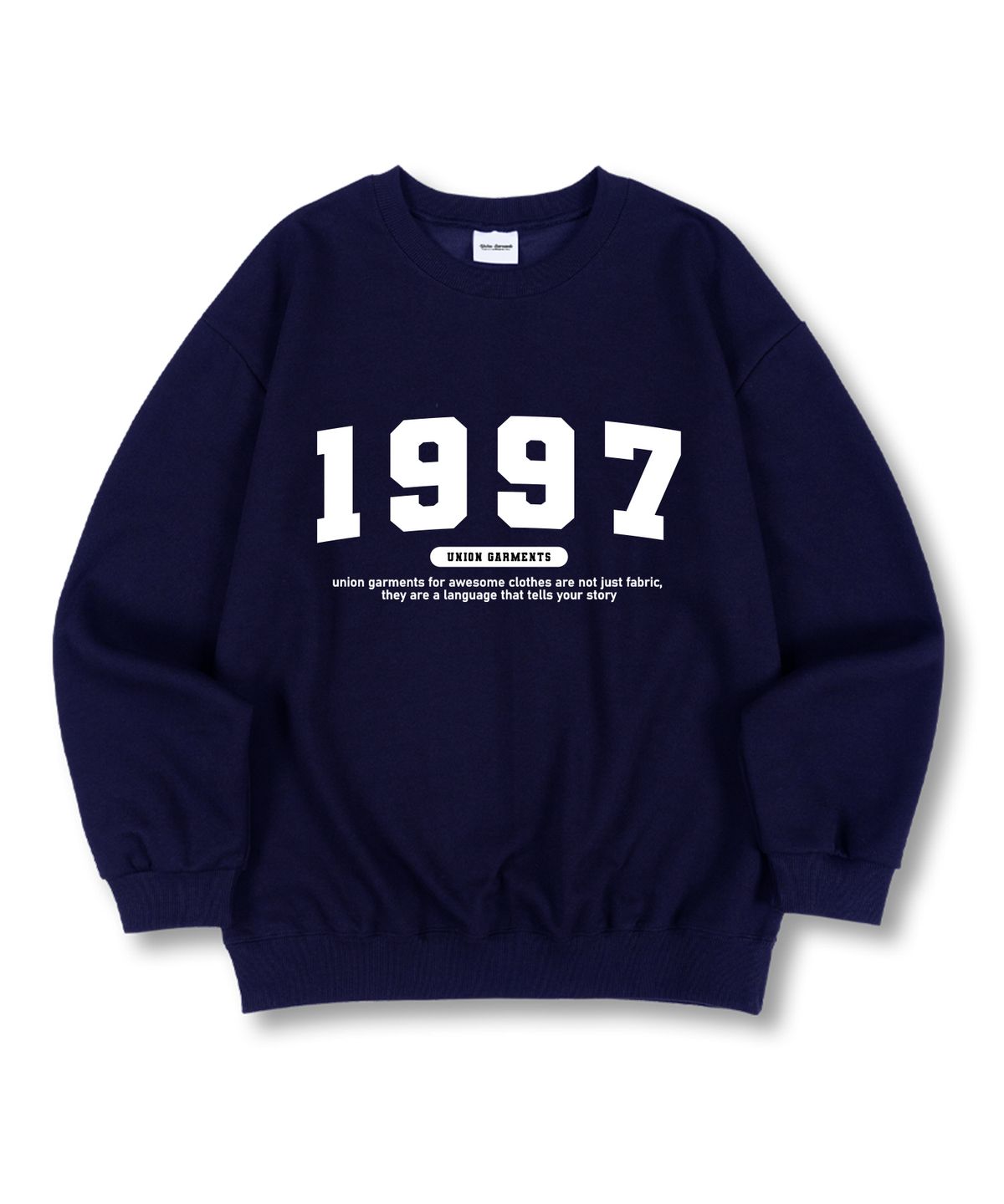 유니온가먼츠(UNION GARMENTS) 1997넘버 특양면 오버핏 맨투맨 티셔츠 4 COLOR